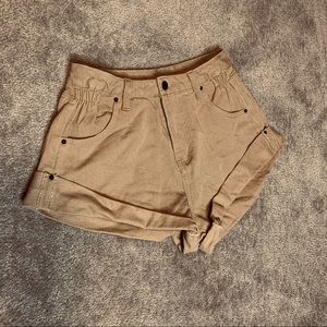 Shein Tan/Camel Denim Shorts